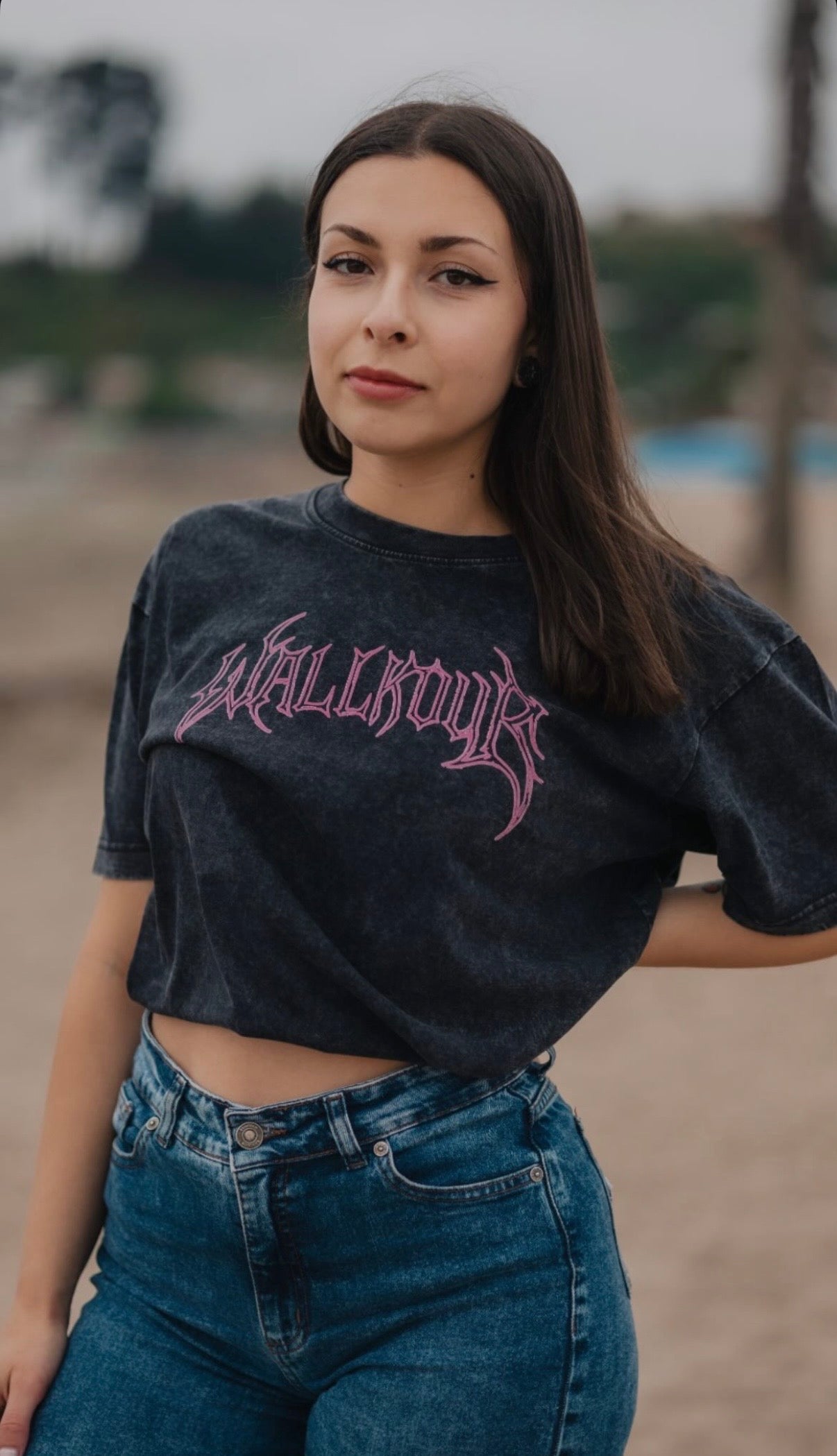 WALLKOUR x T-SHIRT Acid Wash Fucsia