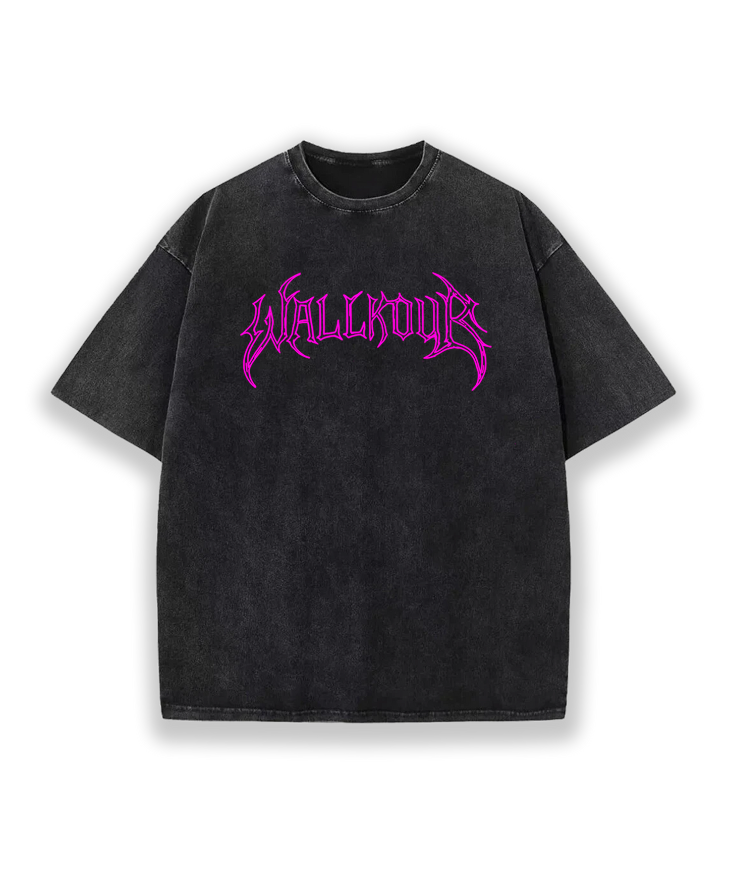 WALLKOUR x T-SHIRT Acid Wash Fucsia